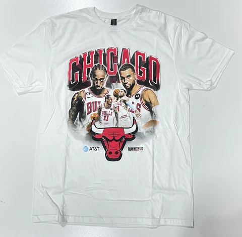 Chicago Bulls Run With Us T-shirt SGA Demar Derozan Zach Lavine Brand New Size L Cover