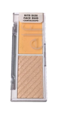e.l.f. Bite Size Face Duo Highlighter Bronzer & Blush Palette - Cantaloupe NEW - Image 1 of 4