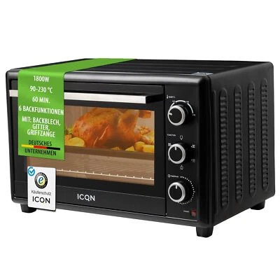 Minibackofen 50 Liter Mini Backofen Backofen Ofen Pizza Grill Timer Drehspieß - Bild 1 von 4