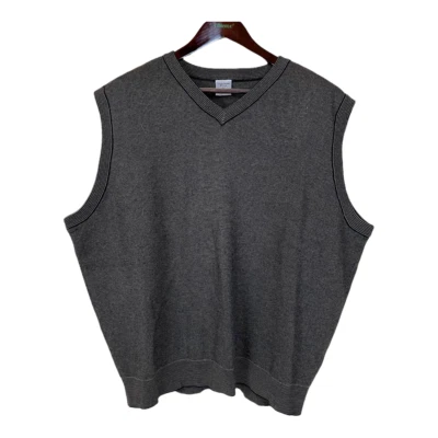 Cypress Links HOMBRE ALTO Pullover Blanco y Negro Suéter Chaleco Algodón - XLT XL Alto Foto 1 de 4