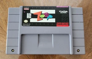 Vintage Authentic 1995 Super Nintendo ZOOP SNES Video Game Cartridge - Picture 1 of 4