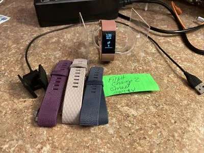 Rastreador de actividad Fitbit Charge 2 pasos distancia corazón sueño calorías pequeño Foto 1 de 4