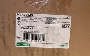 INTERRUTTORE QUADRATO D HJA36045 3 POLI 45A 600V NUOVO IN SCATOLA PRONTO PER LA SPEDIZIONE - Foto 1 di 1