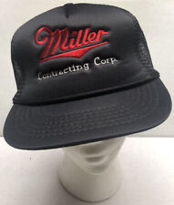 Headmost Miller Contracting Corp. Black, Red, & White Trucker Hat Used