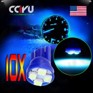 10 X T10 194 168 W5W 4-SMD LED For Ice Blue Speedometer Cluster Dash light bulbs - Picture 1 of 6