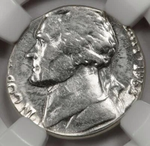 1962 D NGC AU58 Jefferson Nickel Struck On Silver Dime Planchet Mint Error Rare - Picture 1 of 4