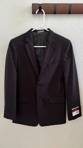 Boys Suit Jacket / Blazer by VAN HEUSEN, Sz 18 Reg Black *BRAND NEW WITH TAGS*  - Picture 1 of 4