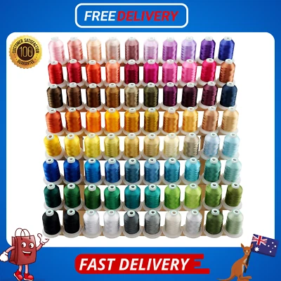 80 Spools Polyester Embroidery Thread Kit - 1000M - Janome Compatible - image 1 of 4