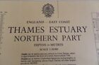 Vintage Admiralty Chart Thames Estuary Northern Part