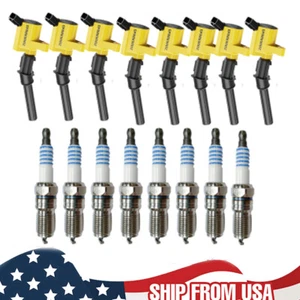 8X Ignition Coil Pack and Iridium Spark Plug For Ford F-150 4.6/5.4L DG508 SP479 - Picture 1 of 15