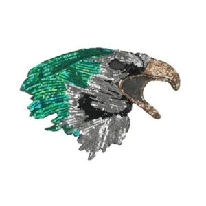 Large Eagle Patches For Clothing Sequins Biker Badge Embroidery Fabric Sequined - Picture 1 of 26
