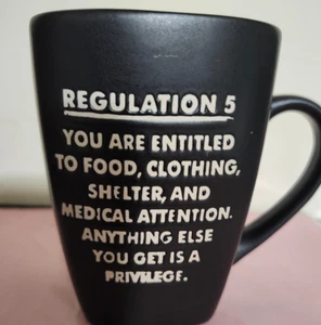 Institution Rules & Regulations US Penitentiary ALCATRAZ Kaffeebecher Neuheit - Bild 1 von 5