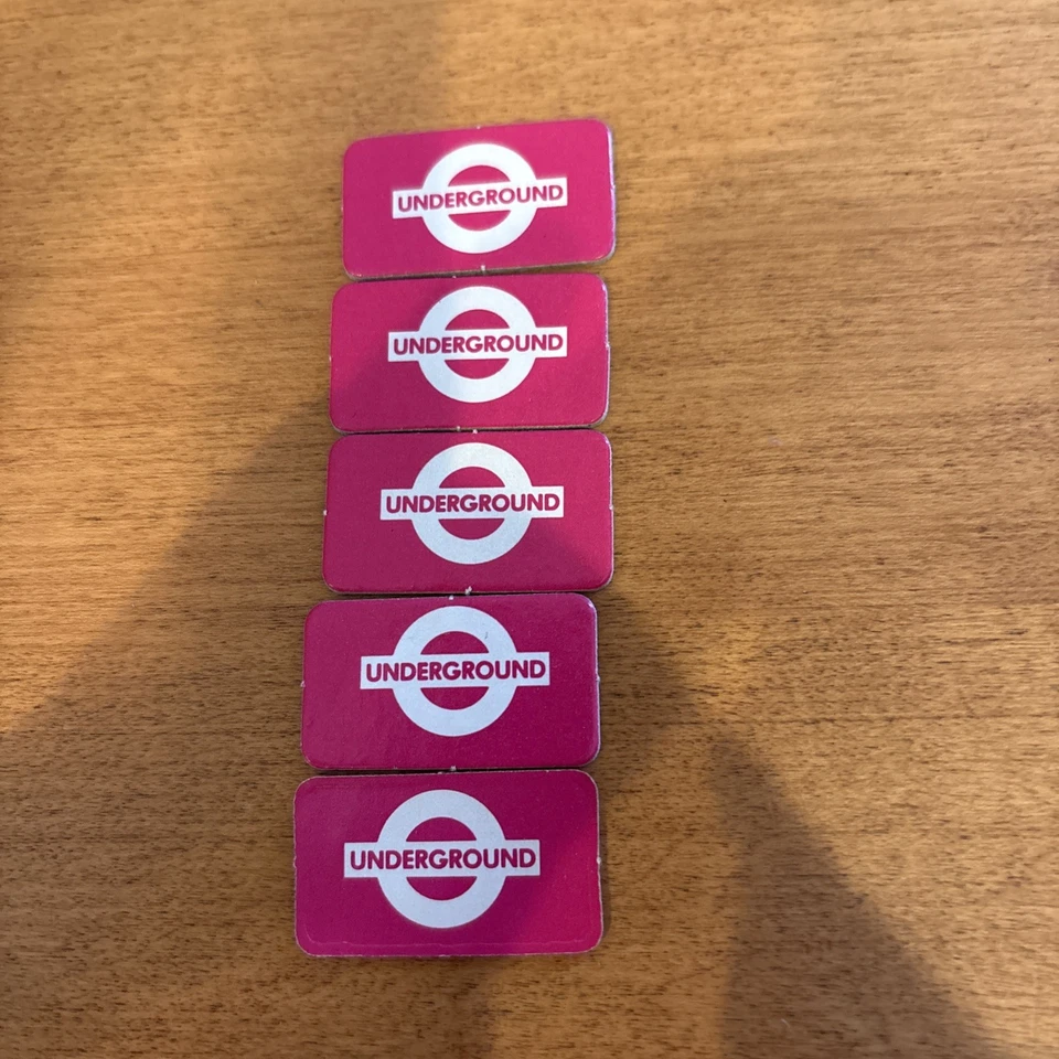 Boletos Scotland Yard 5 Underground Pink Fare 1985 piezas de repuesto piezas Foto 1 de 1