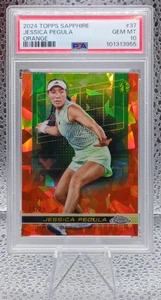 2024 Topps Sapphire Jessica Pegula Rookie Orange Refractor /25 PSA 10 Pop 4 - Picture 1 of 2