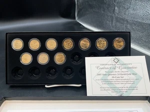 24k Gold Quarters 2005 & 2006 Philadelphia & Denver - Picture 1 of 3