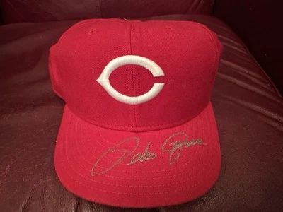 PETE ROSE SIGNED Cincinnati Reds Hat 5950 New Era Pro Model 7 5/8 Gold Signature - Image 1 of 4