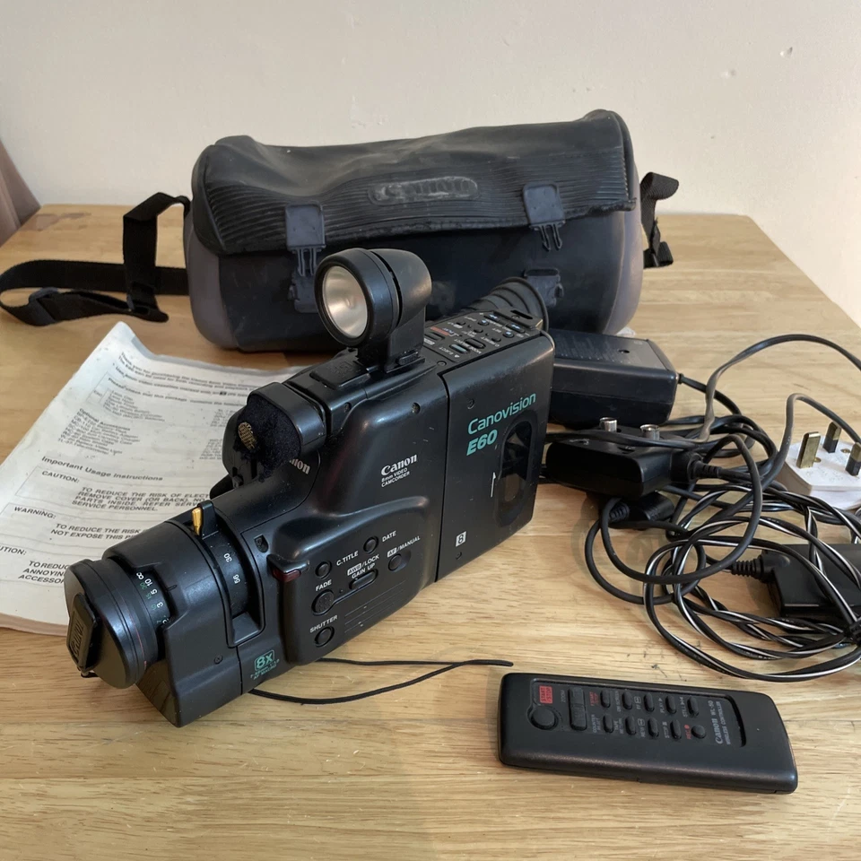 CANON 8mm VIDEO CAMCORDER CANOVISION E60 - Untested - Parts - Image 1 of 4