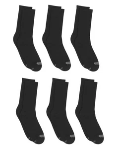 Hanes Crew Socks 6-Pack Women's Cool Comfort Ext Sizes 8-12 Cushioned Value - Picture 1 of 14