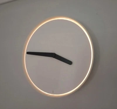 Very Rare IKEA Stolpa Henrik Preutz White Illuminating Wall Clock. Clap Operated - Image 1 of 4