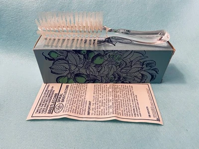 NUEVO Cepillo de pelo vintage FULLER Crescent Bristlecomb #530 cerdas de nailon Lucite nuevo de stock Foto 1 de 4