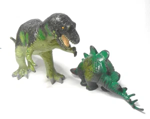 4x  Colourful Retro Toy Dinosaur Bundle - 1980s - T-Rex Jurassic Xmas Gift [d3] - Picture 1 of 12