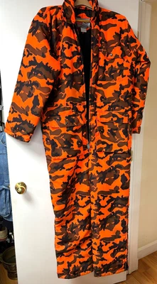 WINCHESTER  Blaze Orange Camo Hunting INSULATER COVERALL ZIPPERED LEGS - Image 1 of 3