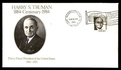 Mayfairstamps US FDC 1984 Harry S Truman 33rd US President First Day Cover aau_5 - Image 1 of 2