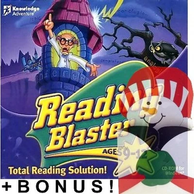 Reading Blasters Ages 9 - 12 Edutainment PC Software + Snowman Gift Box Mailer - Image 1 of 4