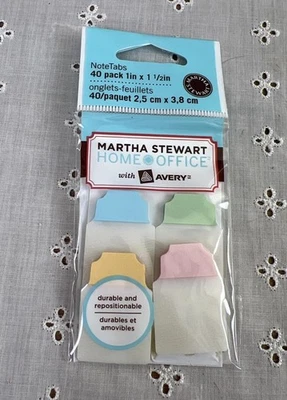 40 piece Martha Stewart Home Office Pastel Notetabs Memo Note Tabs Sticker AVERY - Image 1 of 2