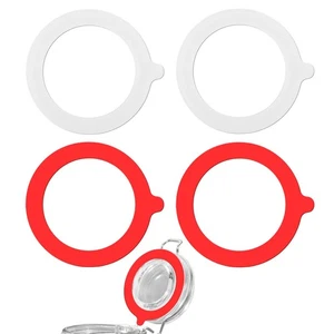 4 Pcs Rubber Seals for Glass Jars, 3.75" Airtight Silicone Replacement Gasket... - Bild 1 von 8