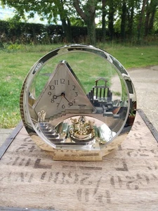 Quartz Table Mantel Desk Clock Rhythm Angels Stairway to Heaven Made In Japan - Picture 1 of 14