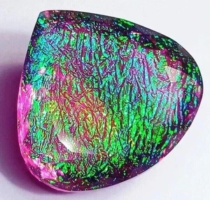 Natural Monarch Fire Opal Doublet Pear Cut 80-81 Ct Loose Gemstone GGI Certified - Picture 1 of 5