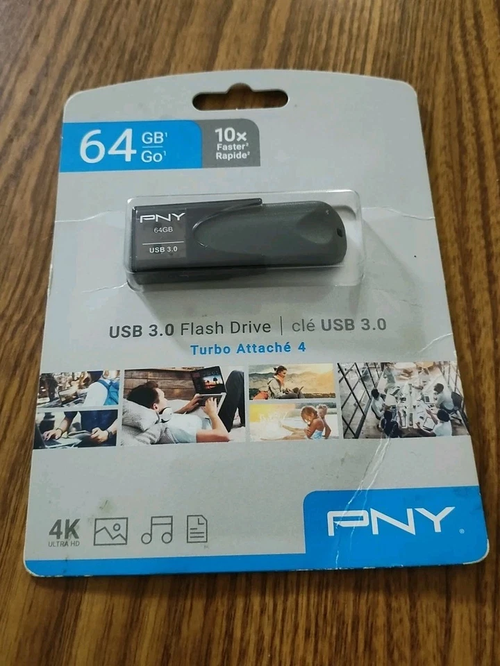 PNY 64GB USB 3.0 Flash Drive Black/Grey - Image 1 of 3