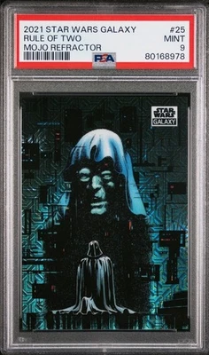 Star Wars Galaxy #25 Rule Of Two 2021 PSA 9 Mojo Refractor/50 Vader Palpatine Foto 1 de 3