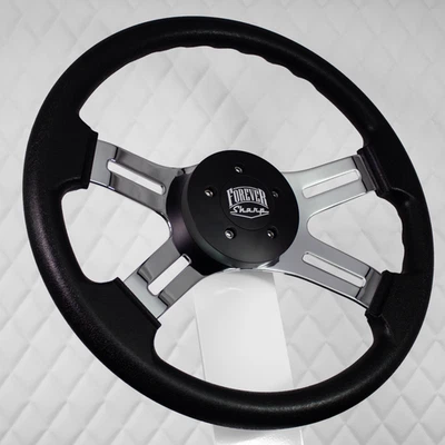 Forever Sharp 16" Steering Wheel Big Rig Black Kenworth W900 & PETE 320-389 T04 - Image 1 of 4