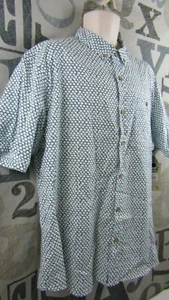 New Alexander Julian Men 2XL Sea Blue Button Front Short Sleeve Shirt $50 - Picture 1 of 8