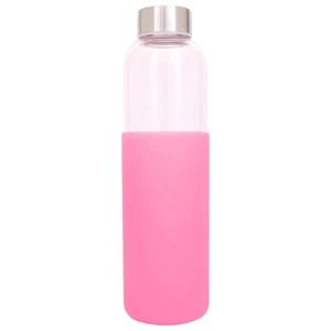 Issac Mizrahi Loves XO Sienna Fruity Fun Pink Glass Water Bottle 18.59 oz/550 mL - Bild 1 von 5