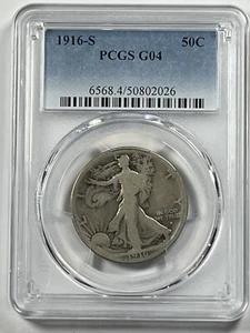 1916-S Walking Liberty Half Dollar: PCGS G04 - Bild 1 von 4