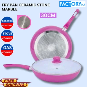 KASA Marble Stone Ceramic Coated Cookware Frypan Frying Pan Bakelite Handle 30cm - Picture 1 of 7