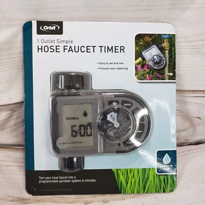 Orbit Hose Faucet Timer 1 Outlet Simple Model 56619 New 2018 Garden Yard Grass - Image 1 of 4