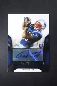 2010 Topps Unrivaled Football #113 Aaron Hernandez Rookie Auto Card #/480 - Picture 1 of 3