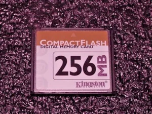 LOT TWO KINGSTON 256MB Compact Flash CF MEMORY CARD - Photo 1/2