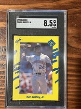 Ken Griffey Jr. Card 1990 Classic Series #T1 SGC 8.5 HOF