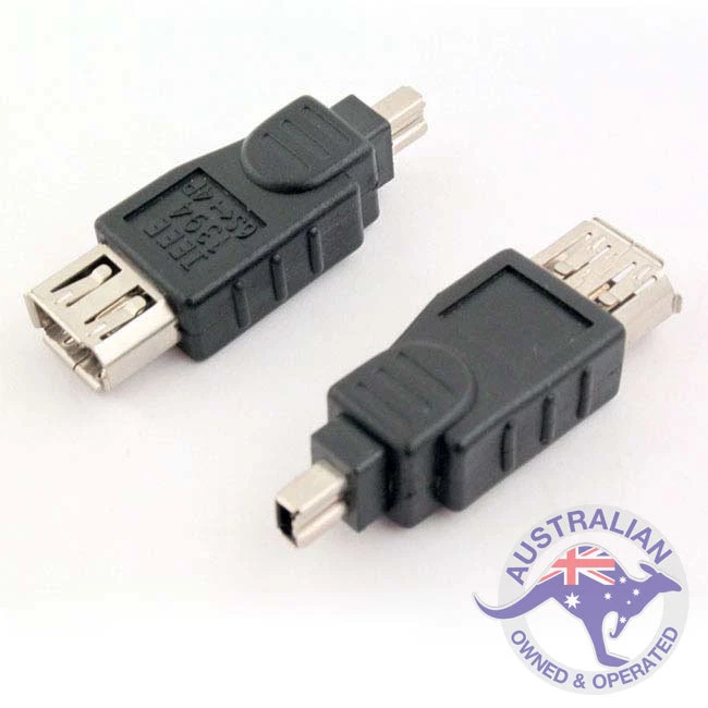1x 4 Pin To 6 Pin FireWire IEEE 1394 Adaptor Convertor  (035) - image 1 of 1