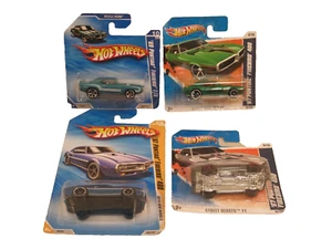 Hot Wheels '69 '67 Pontiac Firebird 400 T/A Lot of 4 Diecast Cars MOC Short Card - Picture 1 of 8