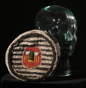 Sombrero jefe con cuentas Yoruba Eshu Orisha Orikogbofo Ifa Babalawo cuentas de colección - Imagen 1 de 2