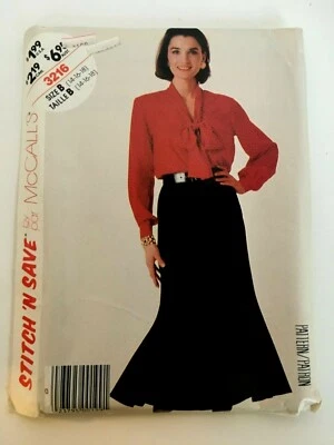 Stitch 'N Save by McCalls Sewing Pattern 3216 Blouse Skirt Uncut 1980s 14 16 18 - Image 1 of 4