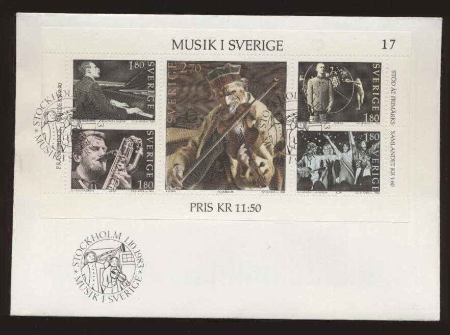 Sweden #1473 1983 First Day of Issue Cover Swedish Music Group ABBA #17 - Image 1 of 1