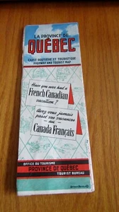 Original Government Highway & Tourist  Map of Quebec 1943 - Great Condition - Picture 1 of 3