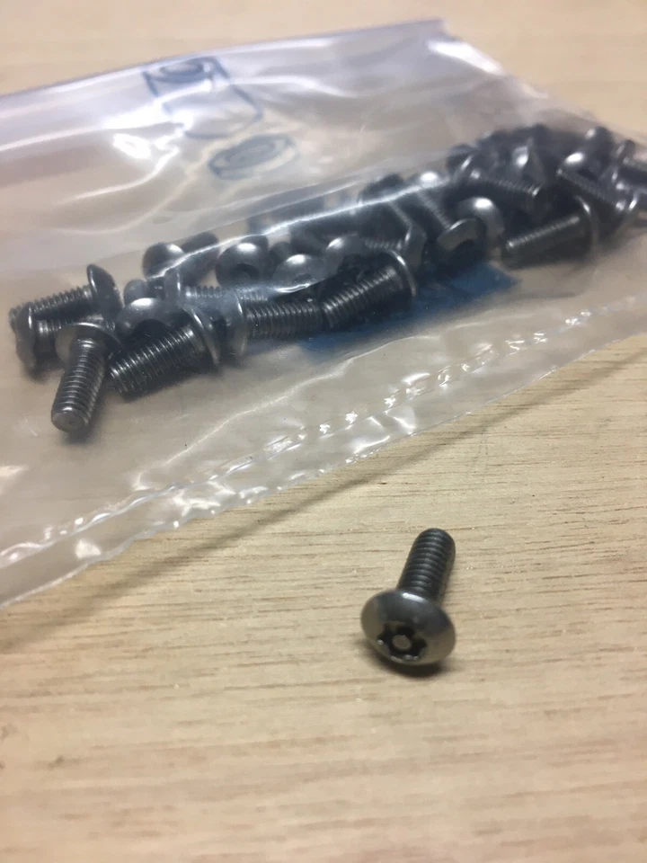 VITE ACCIAIO INOX M4x10 TESTA CILINDRICA BOMBATA IMP. TORX T20 CON PIN SIC.30PZ - Immagine 1 di 1